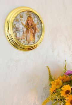 Zegar ścienny dla dziewczynki Disney 'Hannah Montana'  H257710 z kolekcji zegary ścienne dla dziewczynki. Zegary dla dziewczynki na ścianę. Zegary na ścianę dla dziecka w kolorze złotym (4).JPG